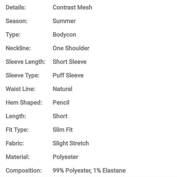 Black One Shoulder Pencil Dress - Picture 5 of 9